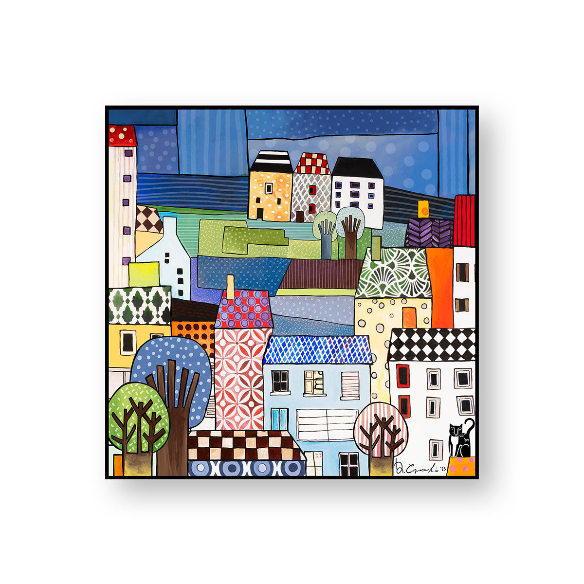 Quadro "Paese mio" 70X70